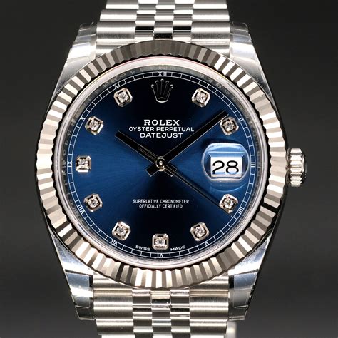 rolex dayjust blue dial|Rolex Datejust blue for sale.